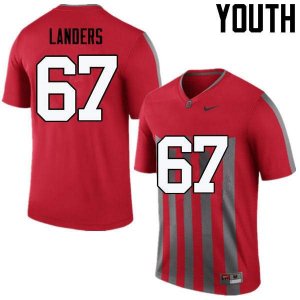 NCAA Ohio State Buckeyes Youth #67 Robert Landers Throwback Nike Football College Jersey GMJ5045XA